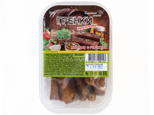 Скумбрия кипперс холодного копчения: Сурские гренки Холодец с горчицей (100 гр)