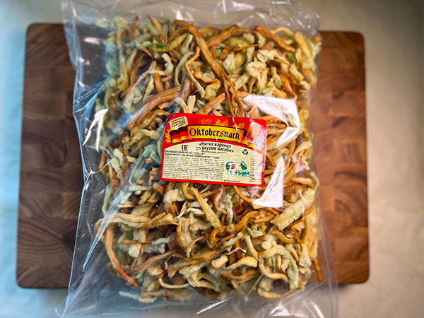 Нитка ЖАРЕНАЯ "Васаби" Oktobersnack 1 кг (сырный продукт) в Ясененво