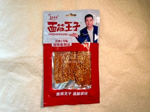 Вяленое мясо: Мучные полоски КРАСНЫЕ со вкусом пряной говядины 76 гр