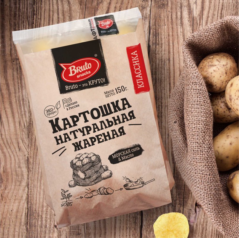 Картофель «Бруто» с солью 130 гр. в Ясененво